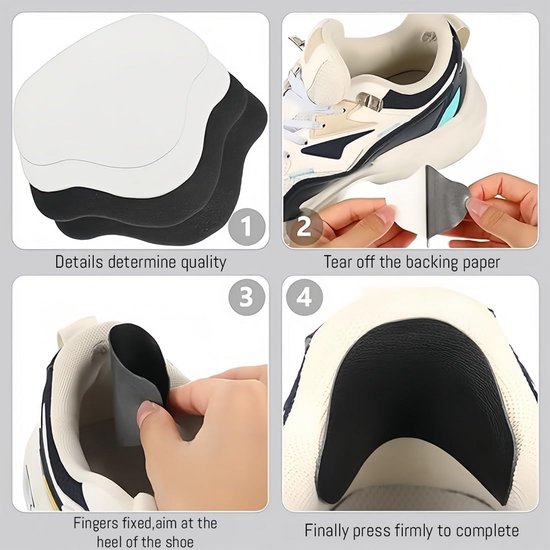 8x Hiel Reparatie Patches voor Schoenen - Zelfklevend Voor Leren & Sportschoenen — afbeelding 4