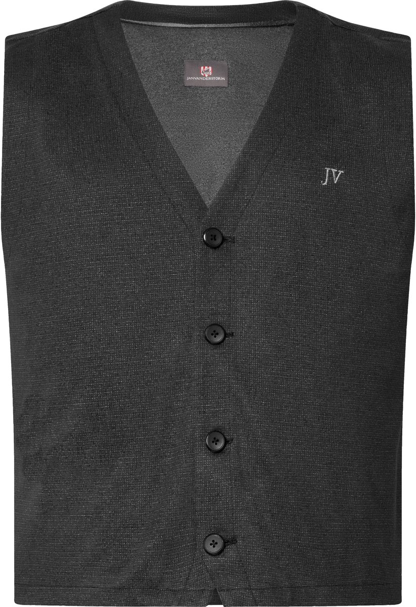 Jan Vanderstorm herren Bodywarmer - 78 - zwart - Plus Size