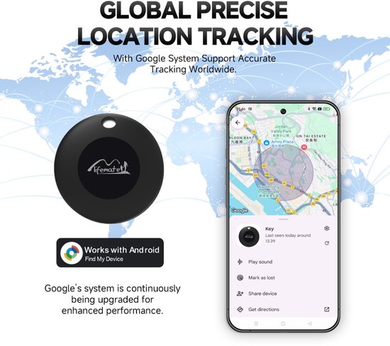 Lifemate Life Tag Smart Tracker Per Android | Compatibile Con Google Find My, Portachiavi Bluetooth, 4 Pezzi - 4