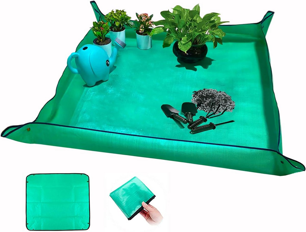 Waterdichte Plantenverpotmat 100 x 100 cm - Opvouwbare Tuinmat voor Binnen en Buiten