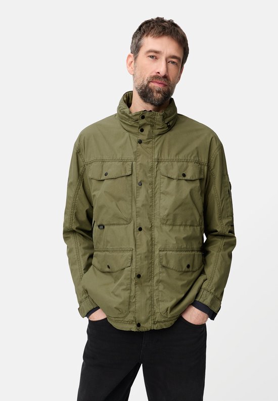 camel active teXXXactive® jas met oprolbare capuchon - Maat menswear-52 - Olijfgroen