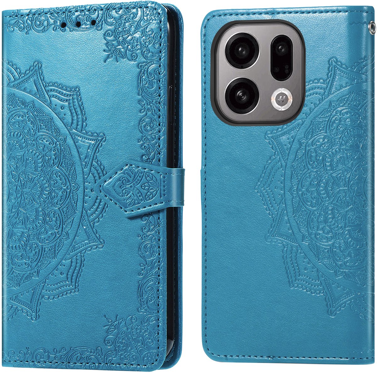 imoshion Hoesje - Geschikt voor Oppo Find X9 - Mandala Bookcase - Turquoise