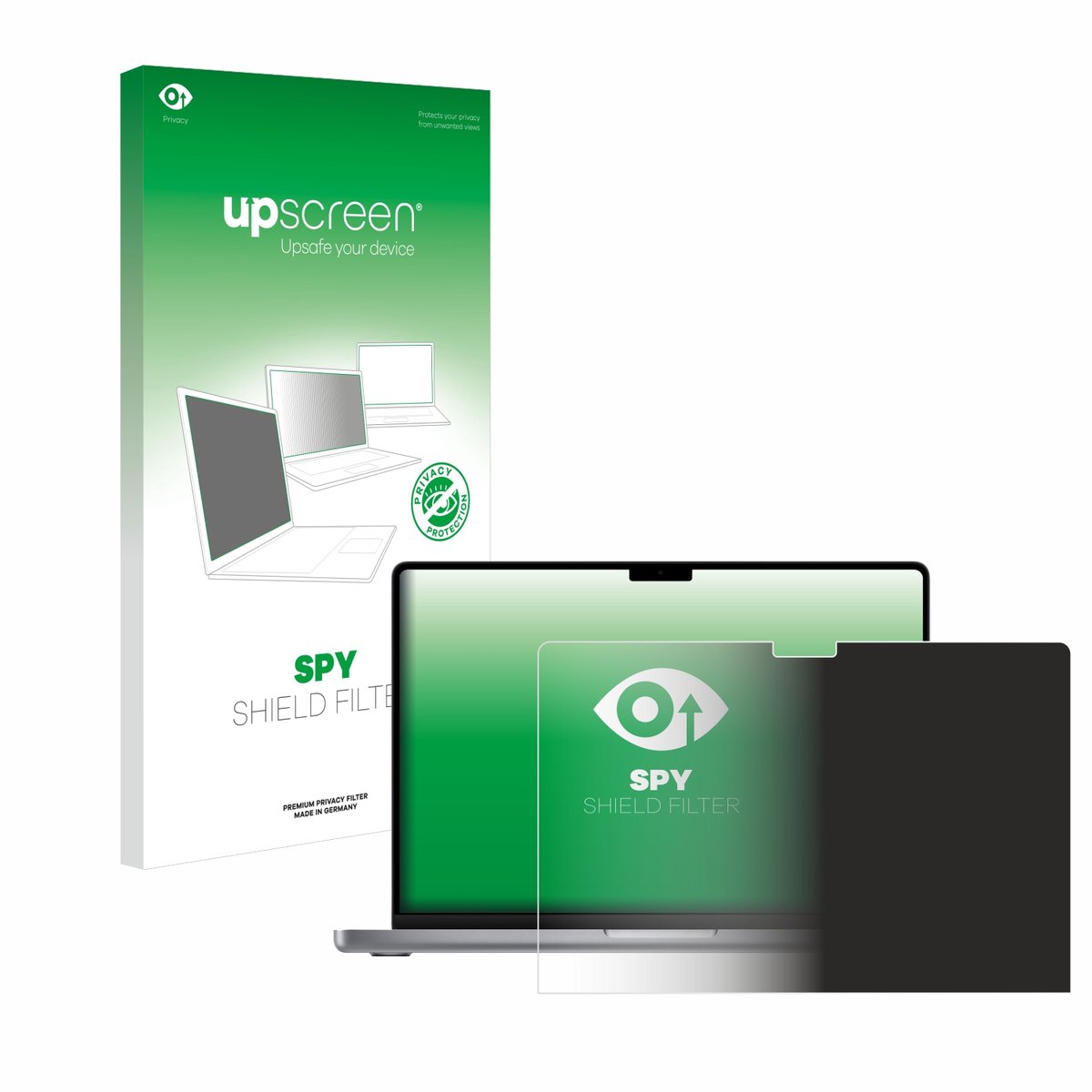 upscreen - privacyscherm voor Apple MacBook Pro 14" 2021 - privacy filter screenfilter Blauwlichtfilter