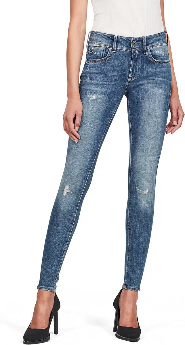 Dames Jeans Mid Waist Super Skinny Pasvorm