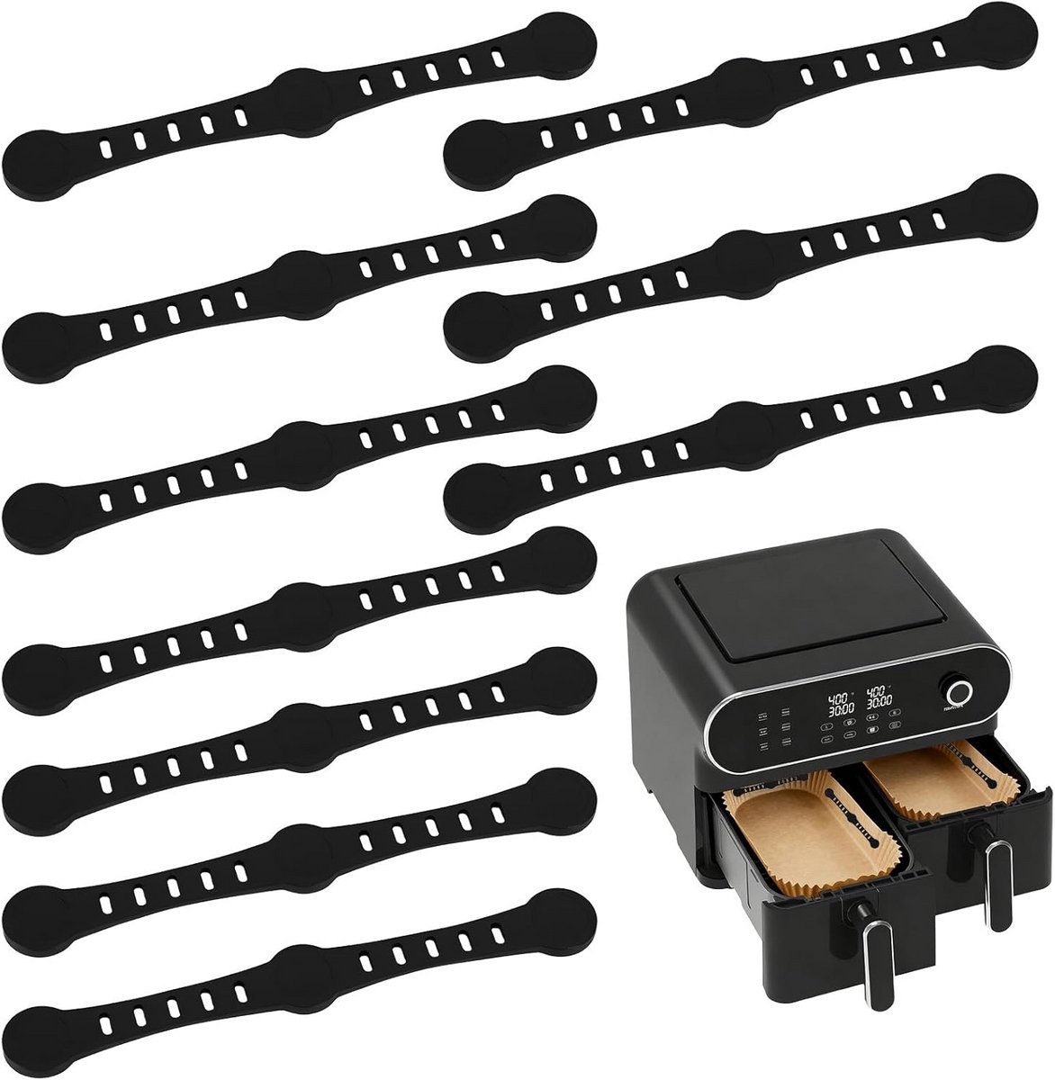 Houders voor Bakpapier in Airfryer - Magnetisch en Hittebestendig