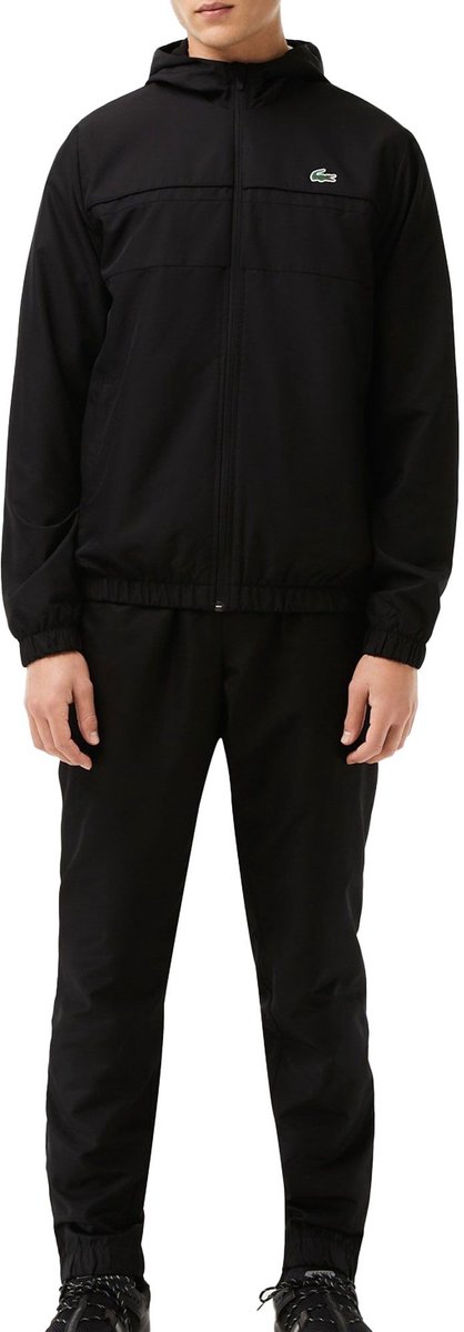Lacoste Sport Colorblock Hooded Trainingspak Heren Zwart