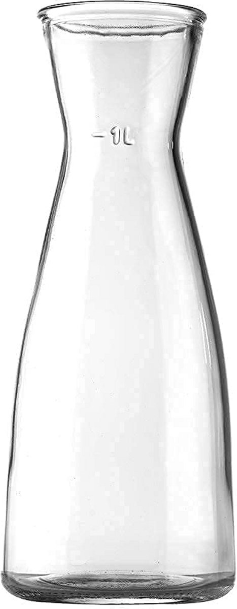 Glazen Karaf 1 Liter - Waterkan met Deksel voor Drankjes en Sap