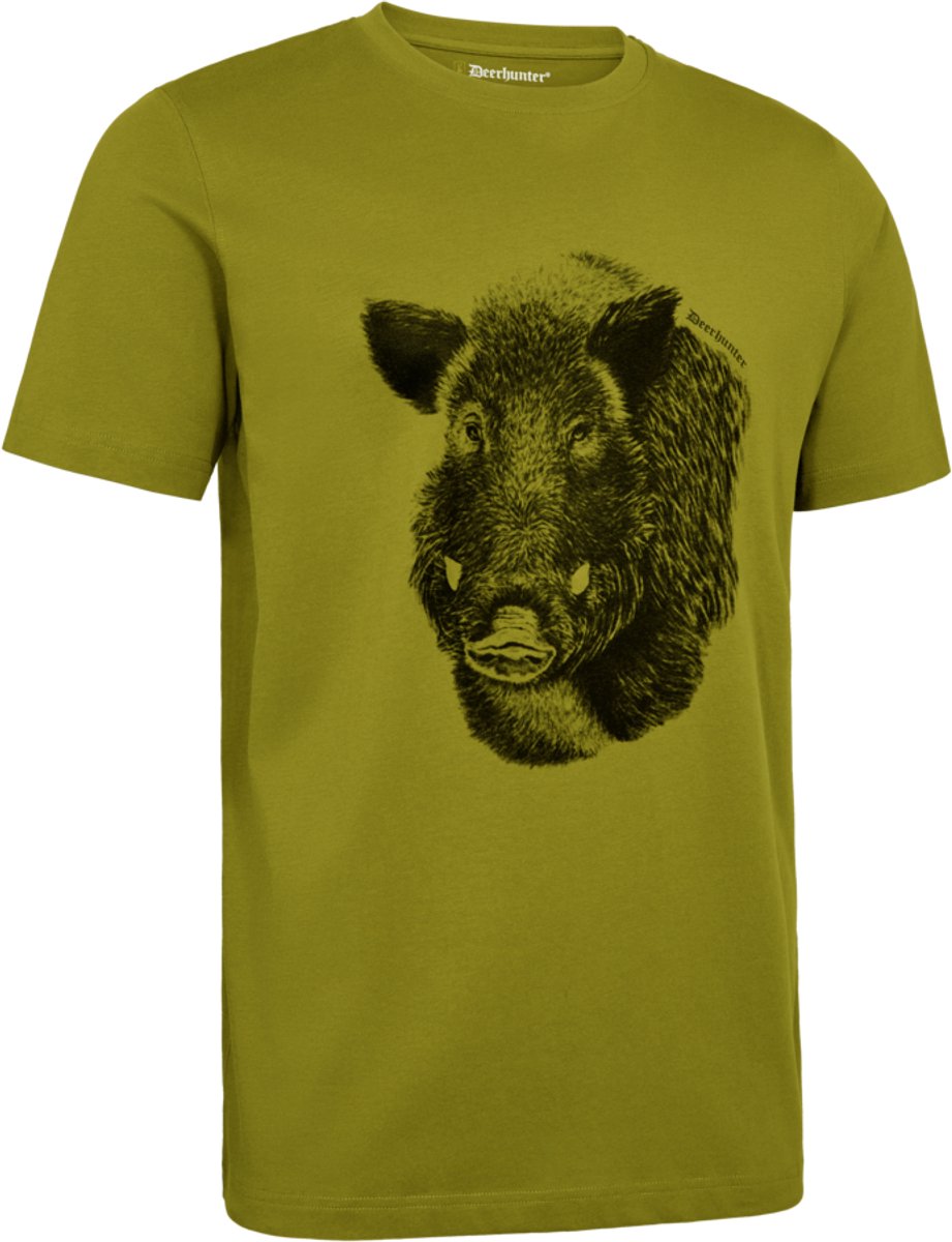 Deerhunter Jaxon Heren T-shirt korte mouw Wild Moss scandinavisch T-shirt 3XL Cypress