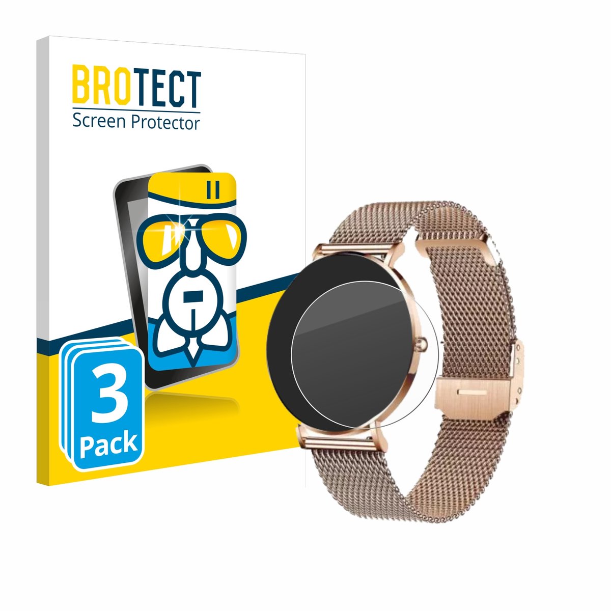 Screenprotector 3 Stuks voor Xcoast X-Watch Siona 2 Beschermglas transparant