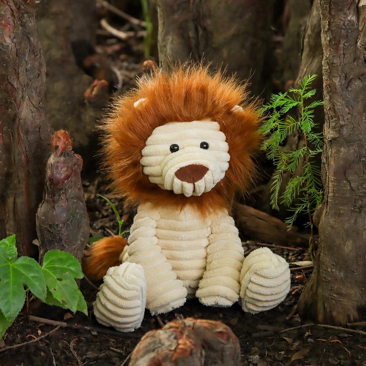 Pluche Leeuw Speelgoed Corduroy Zacht Knuffeldier 23 cm voor Kinderen