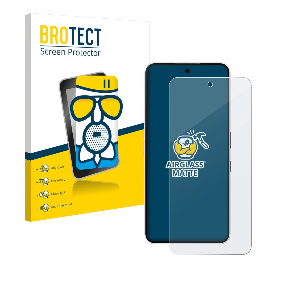 BROTECT - Screenprotector voor Nothing Phone (3a) - Folie Beschermfolie Beschermglas matte