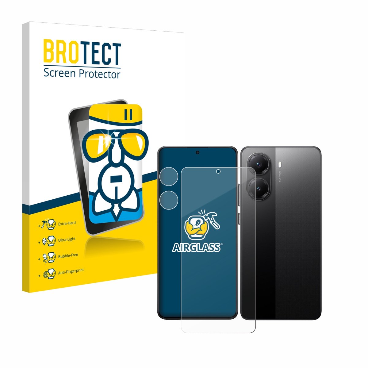 Screenprotector voor Xiaomi Poco X7 Pro (Voor+Camera) Beschermglas transparant