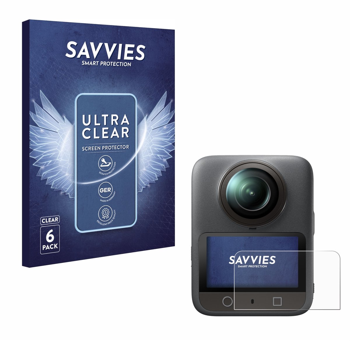 Savvies - Screenprotector voor DJI Osmo 360 - Folie Beschermfolie transparant 6 Stuks