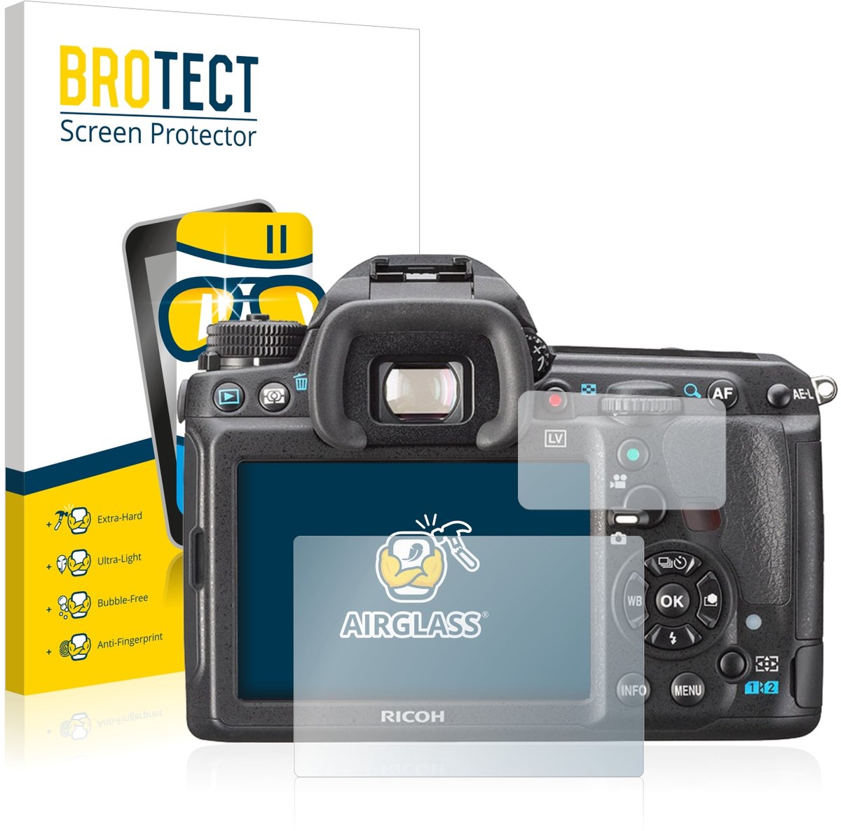 Screenprotector voor Pentax K3, K-3 Beschermglas transparant