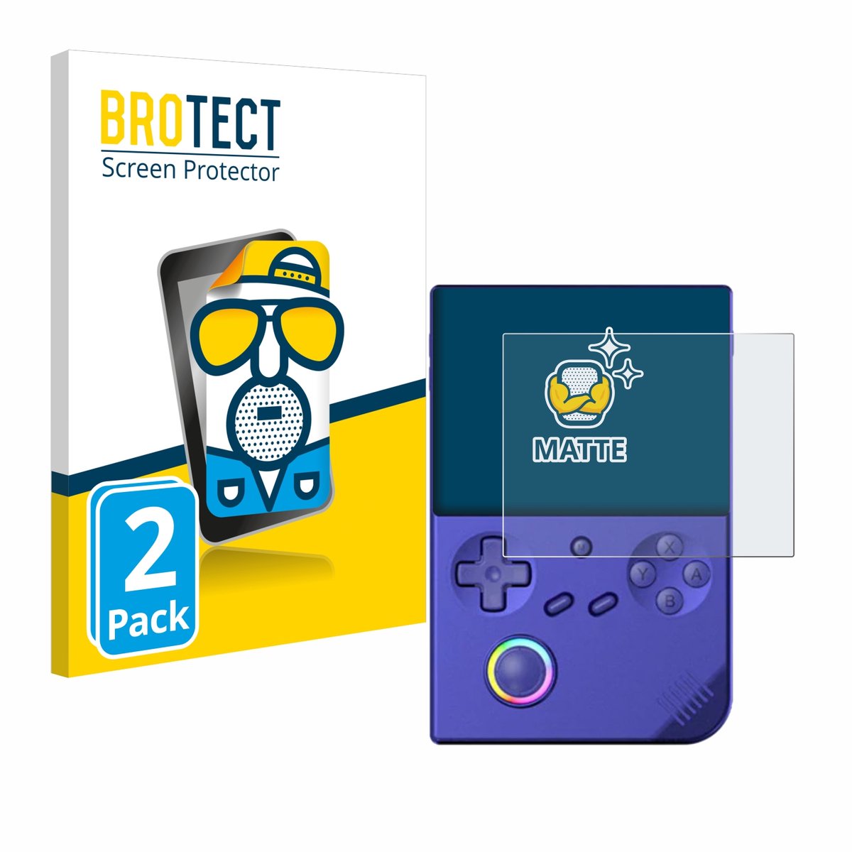 BROTECT - Screenprotector voor Anbernic RG40XXV - Folie Beschermfolie matte 2 Stuks