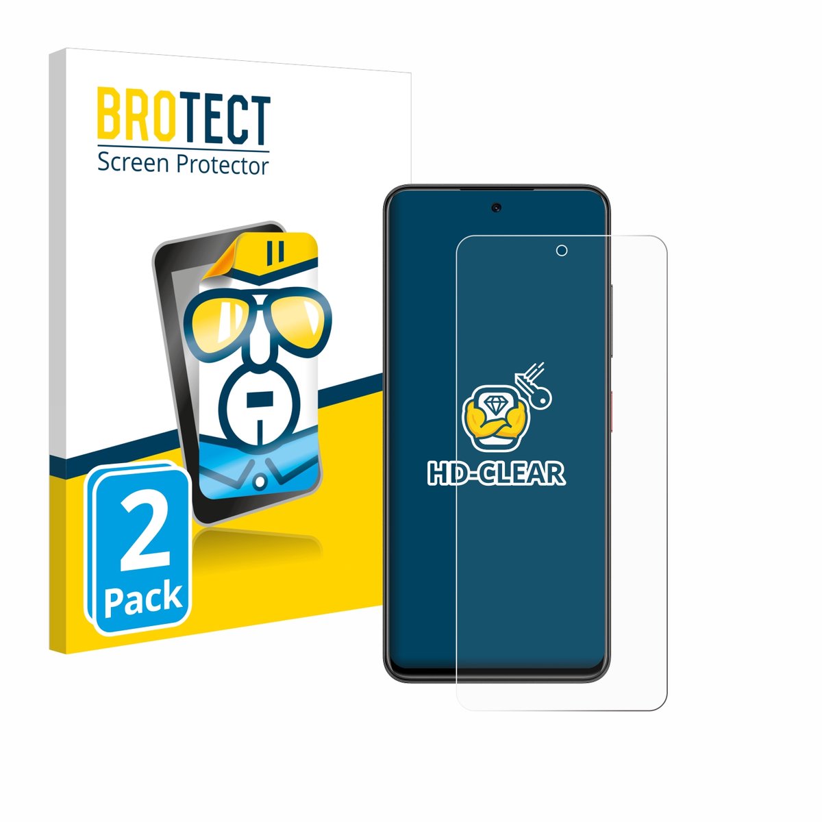 BROTECT - Screenprotector voor Nubia Focus 5G - Folie Beschermfolie transparant 2 Stuks