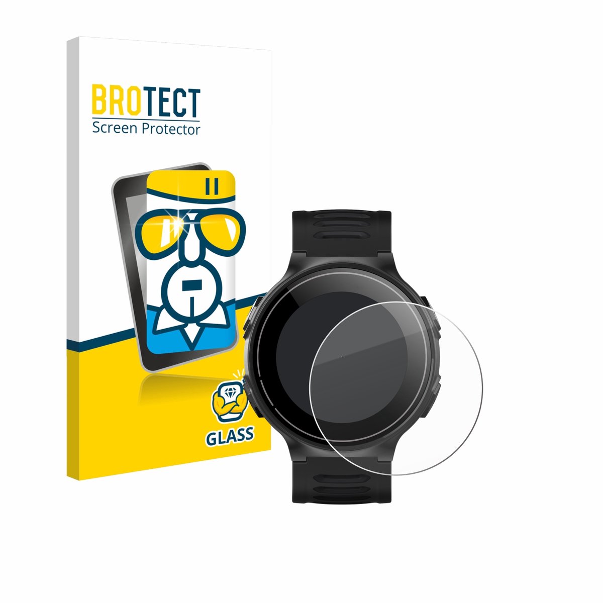BROTECT - Glas Screenprotector voor Kiprun GPS 500 Coros - Gehard Beschermglas 9H