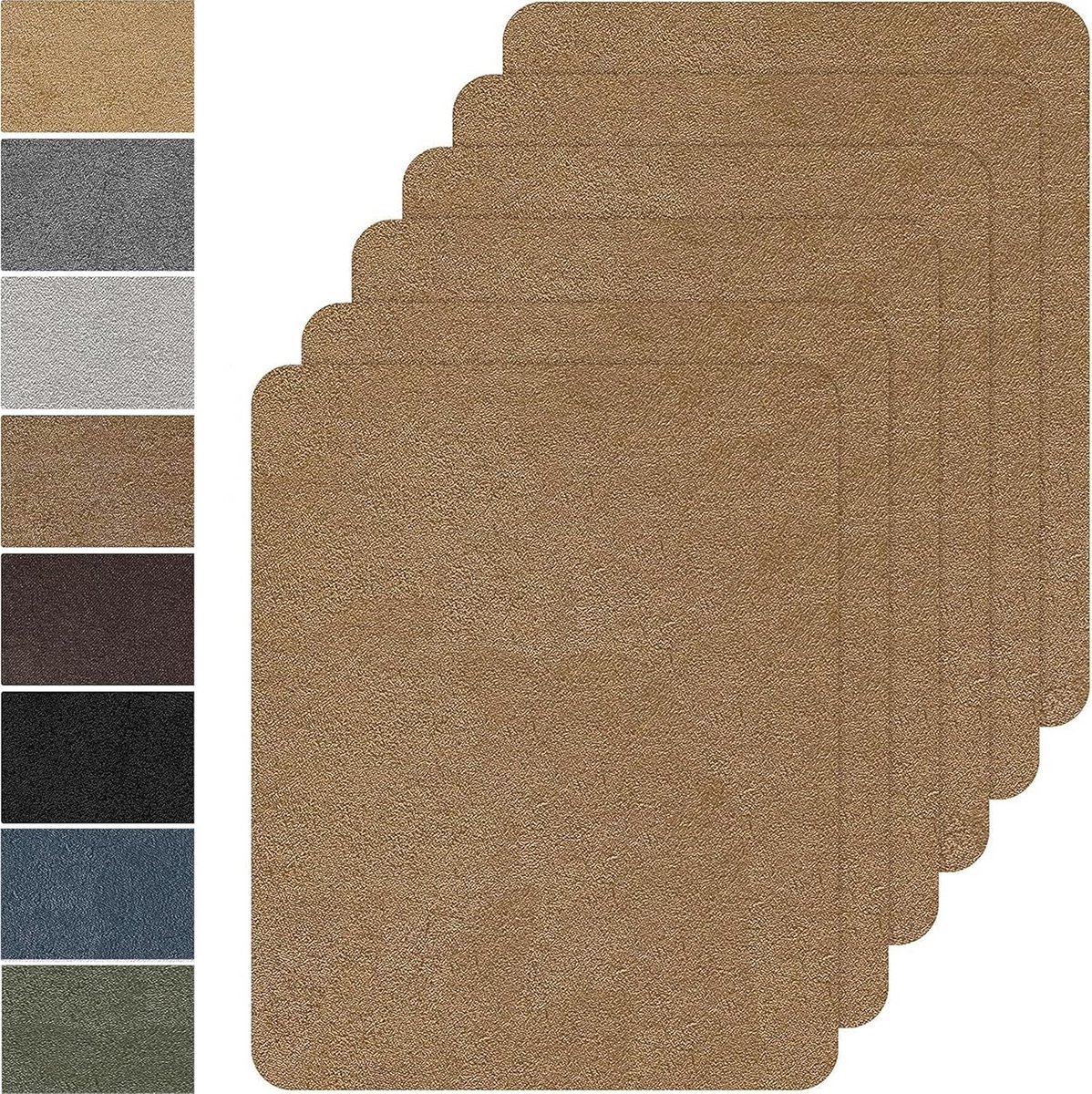 Zelfklevende Stoffen Reparaties - Meubelstickers - Meubels Vernieuwen - Waterafstotend - 6 Stuks 20x30cm - Bruin