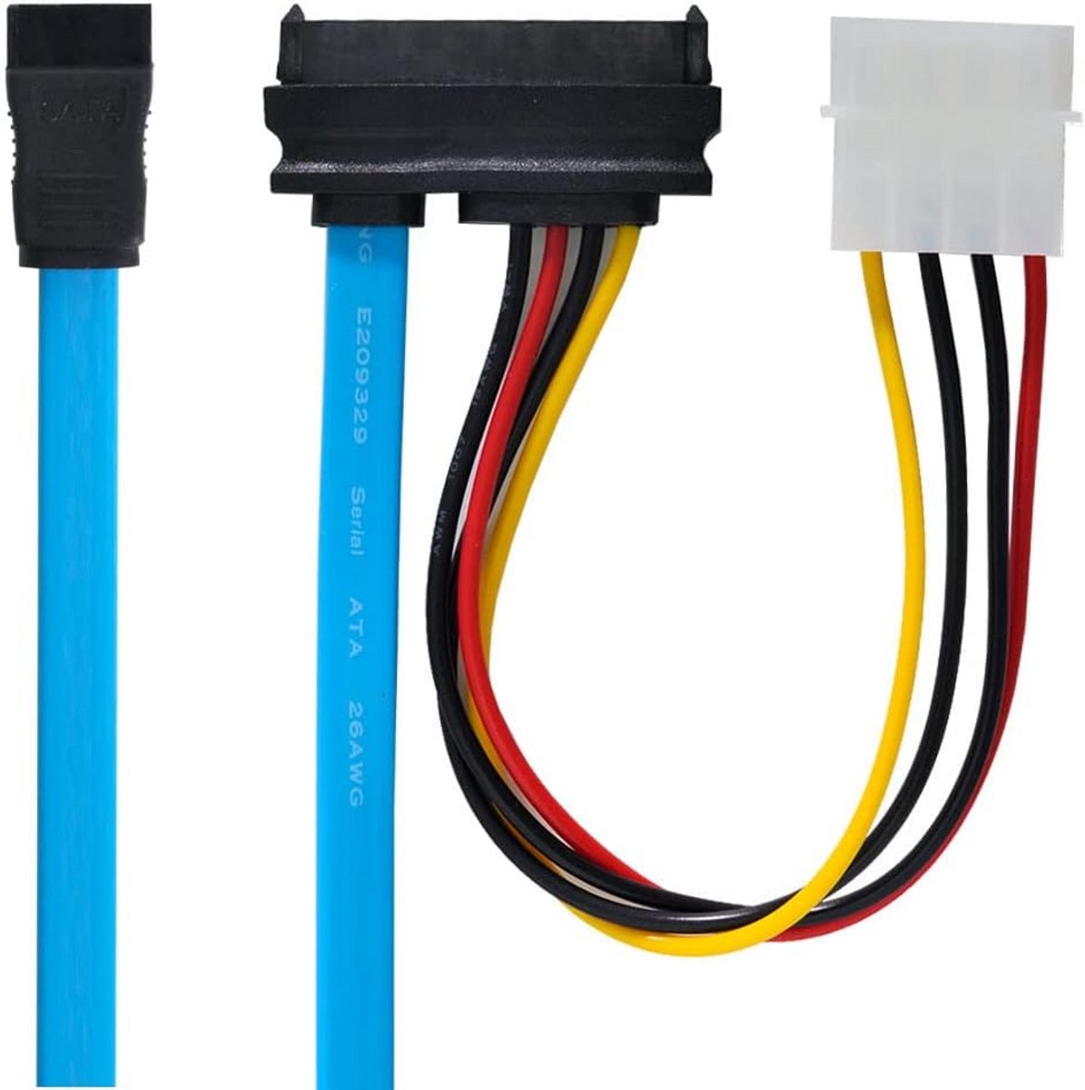 SAS 29-Pin naar SATA 22-Pin Kabel met IDE 4-Pin Voeding voor Harde Schijf en RAID