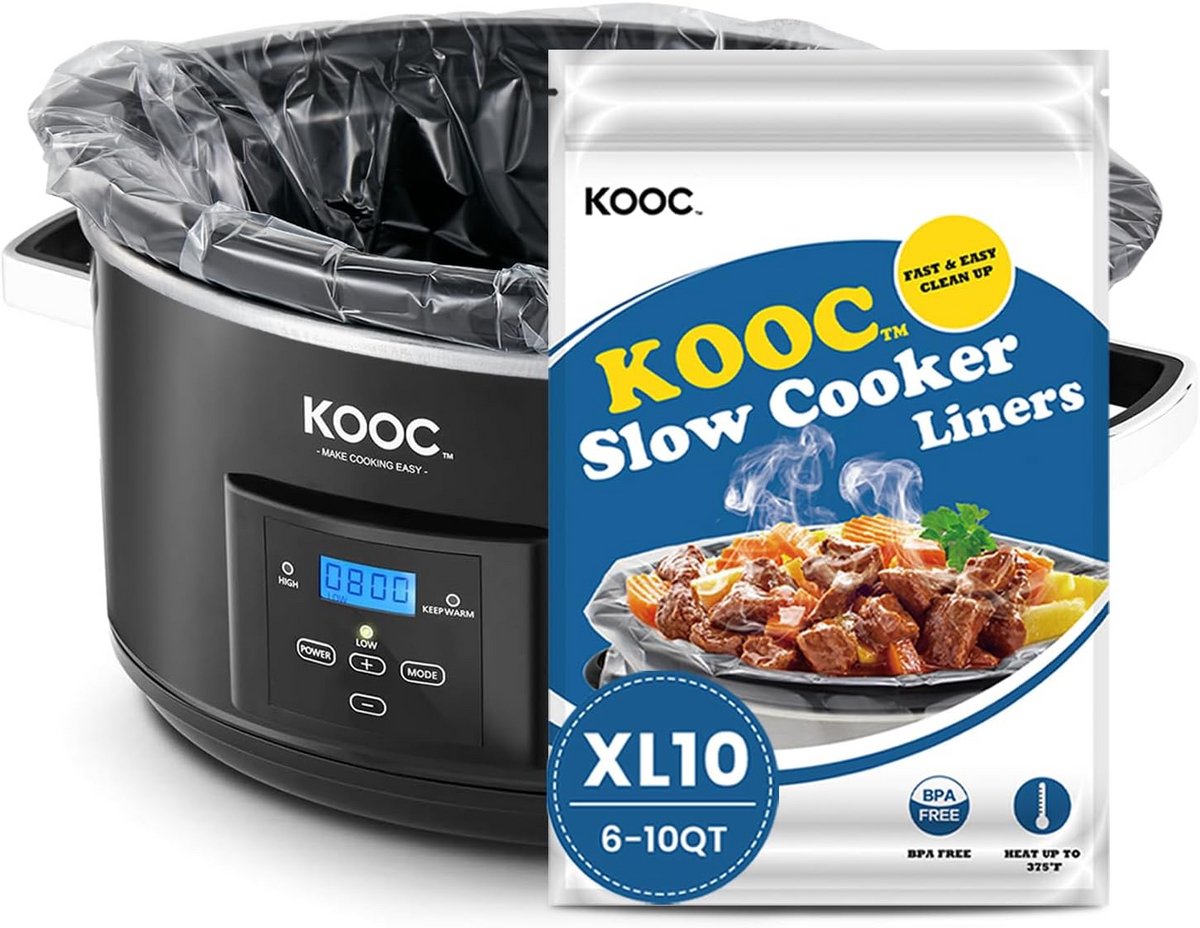 Wegwerp Slowcooker Lijnzakken XL & Rond - Extra Groot Ovalen & Ronde Potten Geschikt
