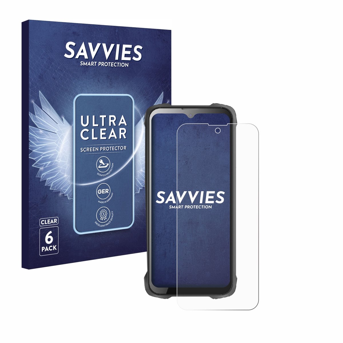 Savvies - Screenprotector voor Cubot King Kong 9 - Folie Beschermfolie transparant 6 Stuks