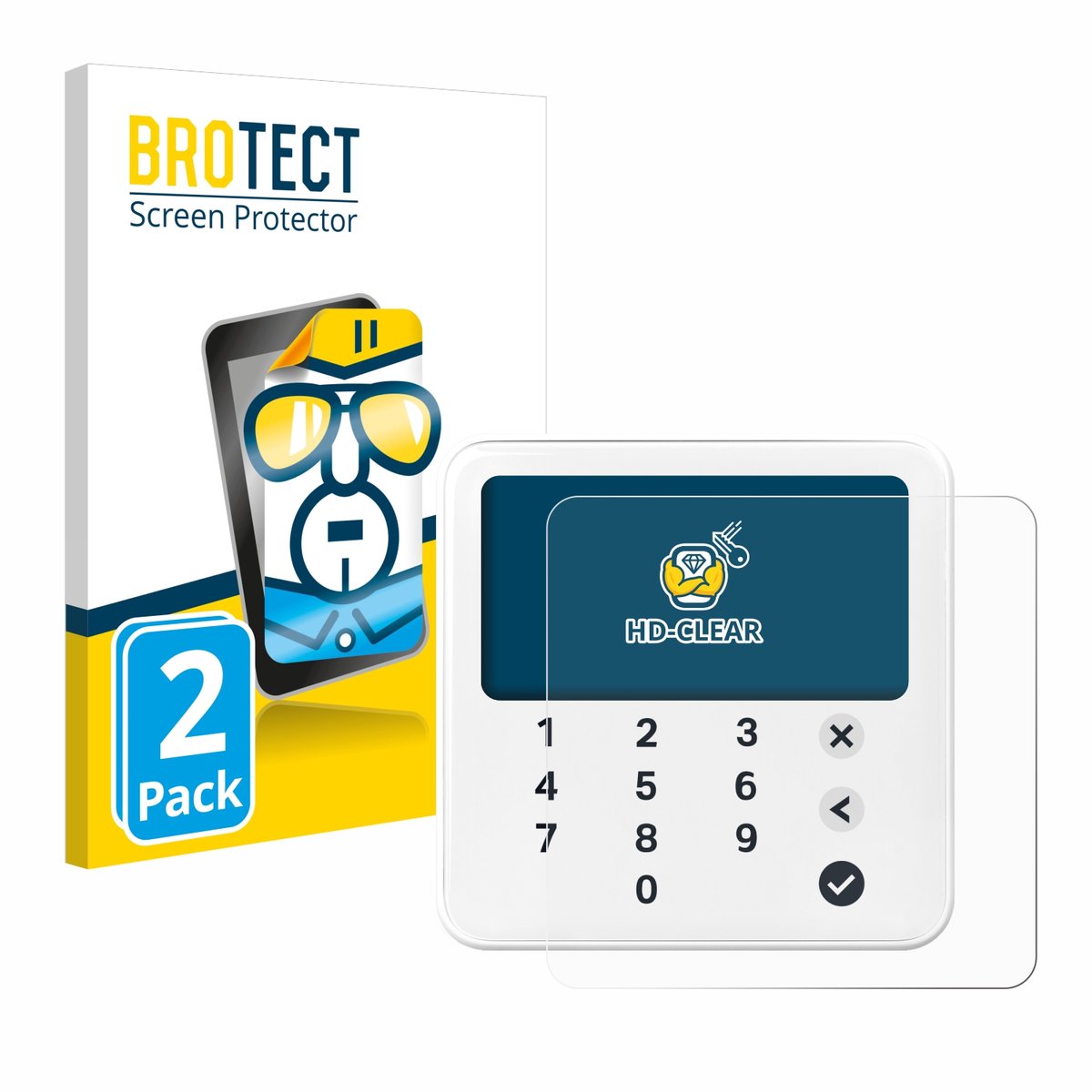 BROTECT - Screenprotector voor SumUp Solo Lite - Folie Beschermfolie transparant 2 Stuks