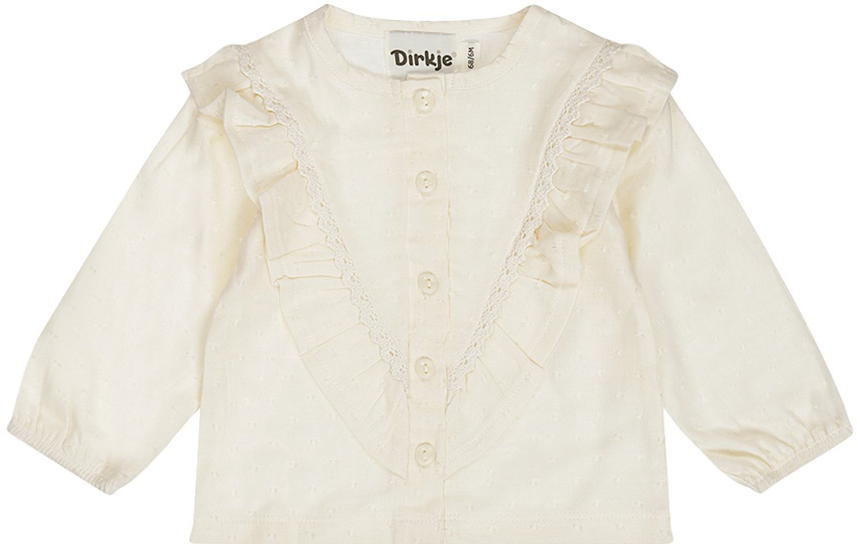Dirkje Meisjes Blouse - Off-white