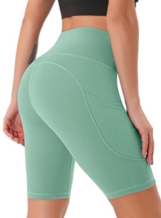 Hoge Taille Trainingsshorts voor Dames met Verborgen Zakken — afbeelding 5