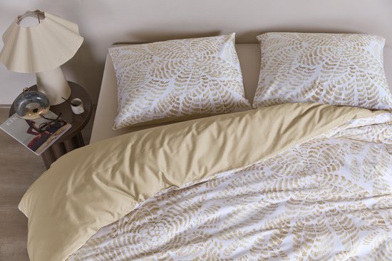 Beddinghouse Indy dekbedovertrek - Tweepersoons - 200 x 200/220 cm - Naturel van Beddinghouse — afbeelding 2