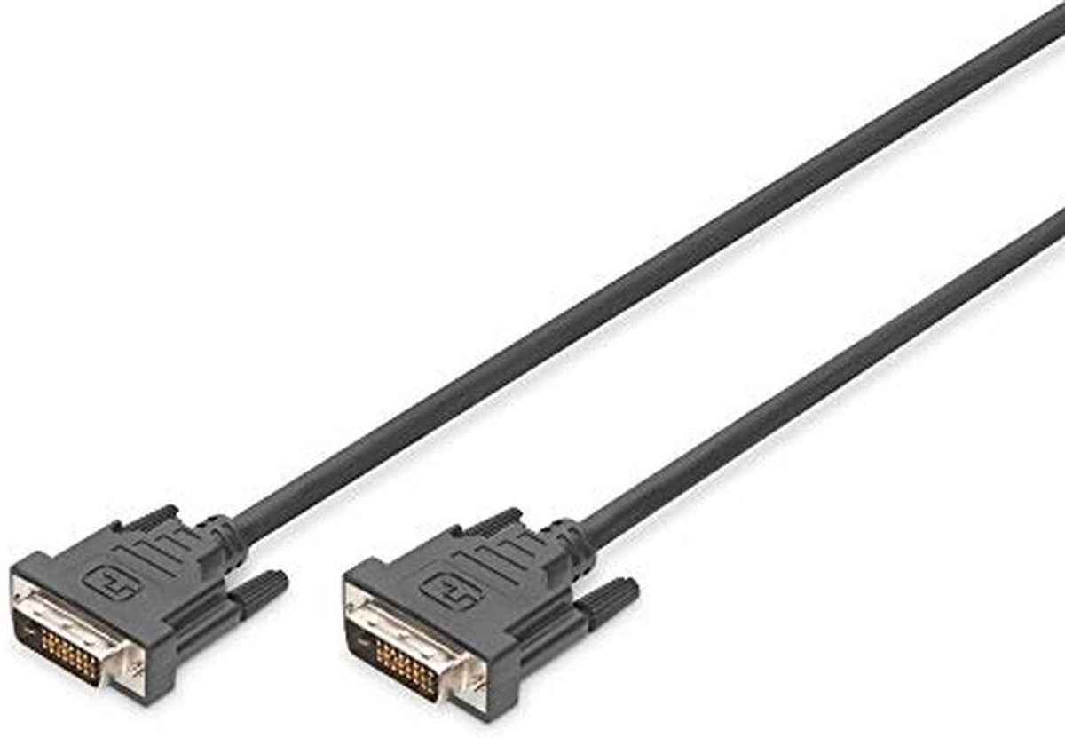 2 meter zwarte DVI-kabel (Dual Link) voor HD-verbindingen