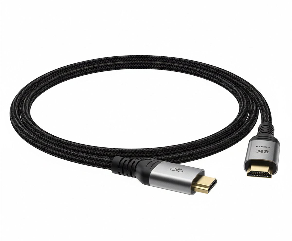 Force Case, HDMI Ultra HiSpeed Full HD 8K Kabel 1.5m Versterkt, Zwart