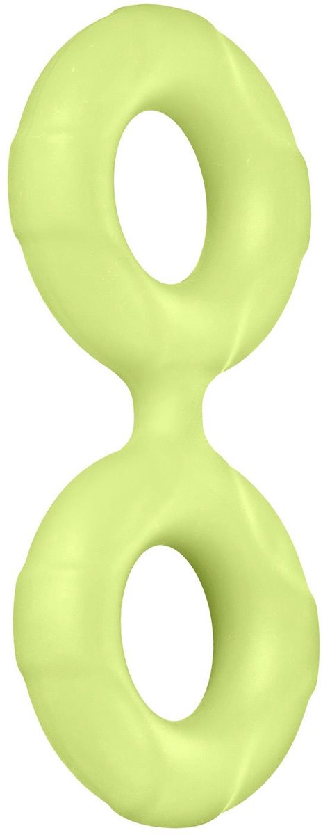 Forto F-81 dubbel Ring 47mm Glow Penisring - Wit