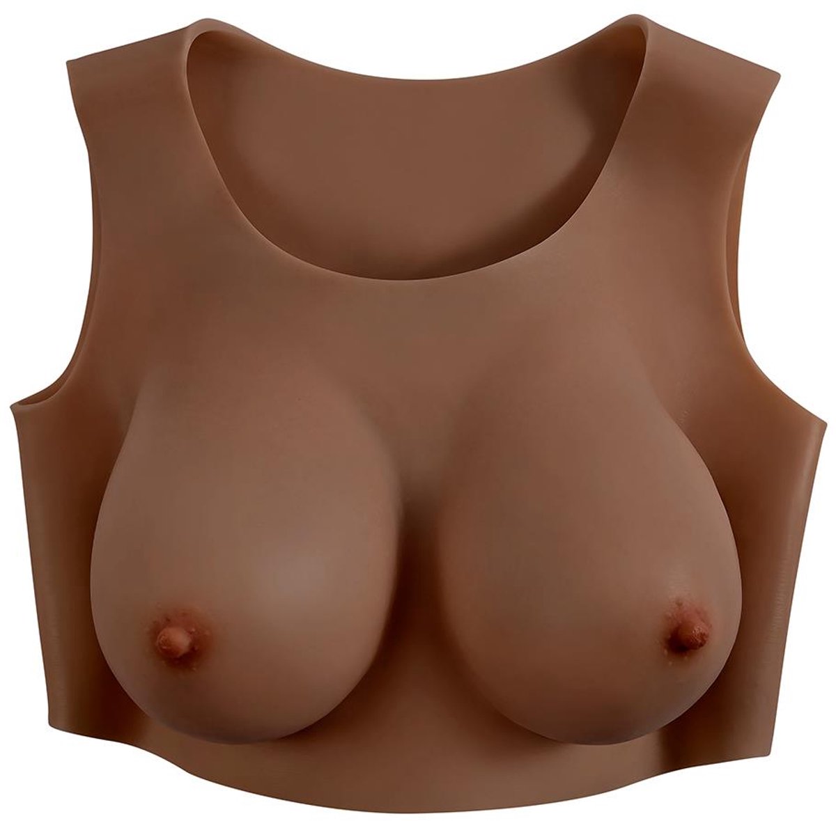 Evolved Gender X Undergarments-Plate D-cup Dark - Bruin