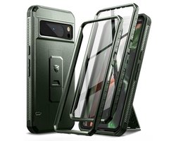 Dexnor Compatible with Google Pixel 8 Pro Case【Double Front Frame & Kickstand】,Bumpershock Technology Drop Protection Rugged Phone Case Shockproof Protective Cover Bumper Case