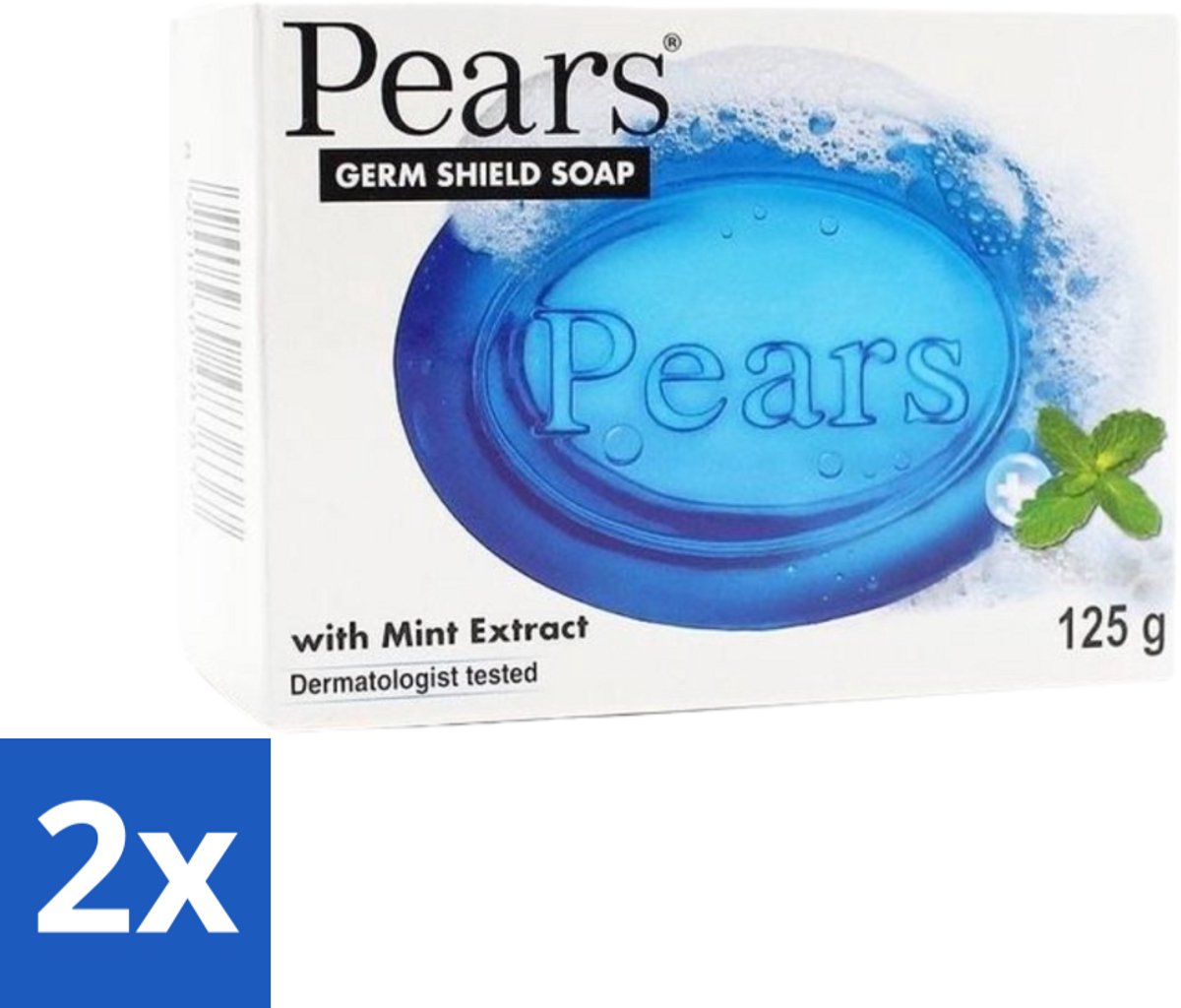 2 x Pears - Zeep - Transparant - Mint - Zacht - 125 Gr - Zeep - Reiniging - Huidverzorging - Gevoelige Huid - Milde Zeep