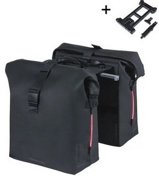 Sacoche double Basil SoHo Nordlicht MIK, 41L, noir