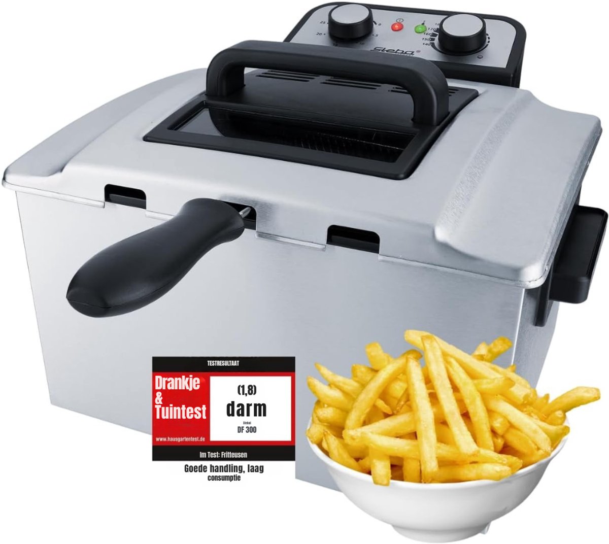 SAVI® Frituurpan 5 liter - Frituurpan - Zilver - 36cm x 35cmx 25cm