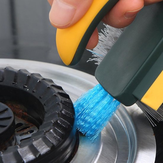 V-vormige Borstel - Voegenreiniger Hoekborstel - Badkamer Keuken Reinigen - Schuine Kop 90 Graden - 14.9 x 9.3 cm - Grijs — afbeelding 4