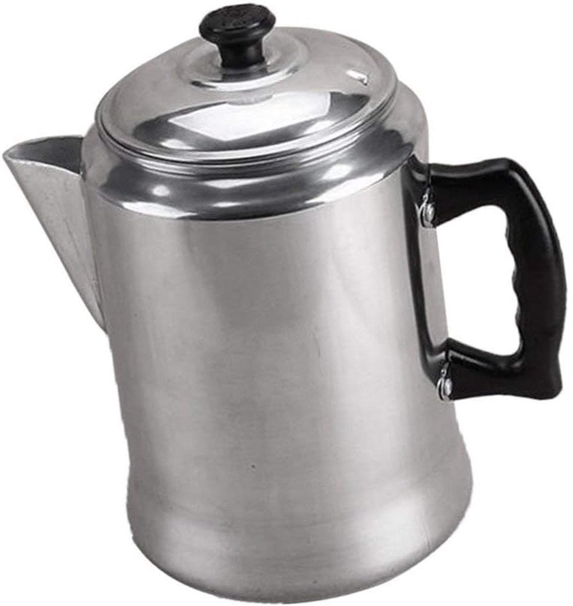Aluminium Koffiekan Koffieketel Theepot Buiten Koken Duurzaam Gepolijst Aluminium 3 Liter Capaciteit Zilver