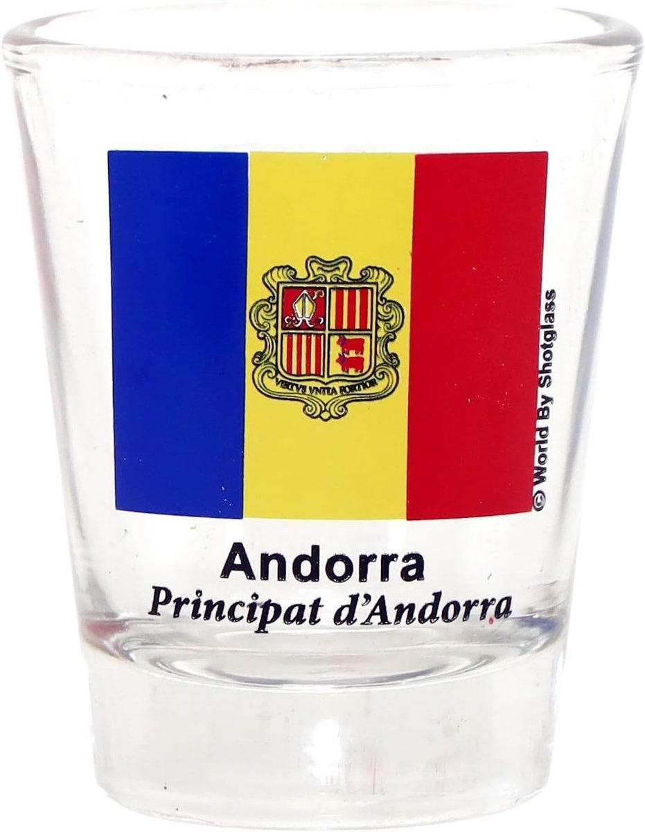Likeurglas Andorra - Mini Glas - Drank Serveren - Souvenir Collectible - 5.8 x 4.3 cm