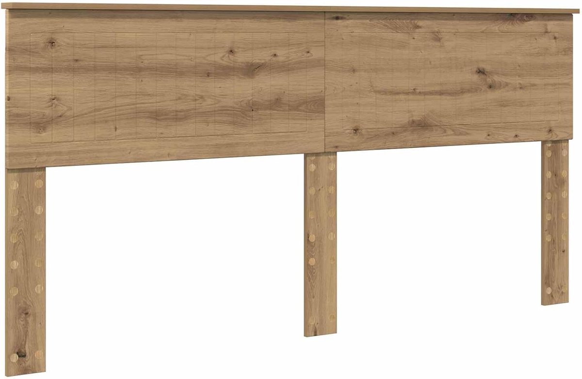 Hoofdbord Hout - Bedkopstuk Modern - Slaapkamer Decoratie - Duurzaam Bewerkt Hout - 183x7x100 cm - Artisan Eiken