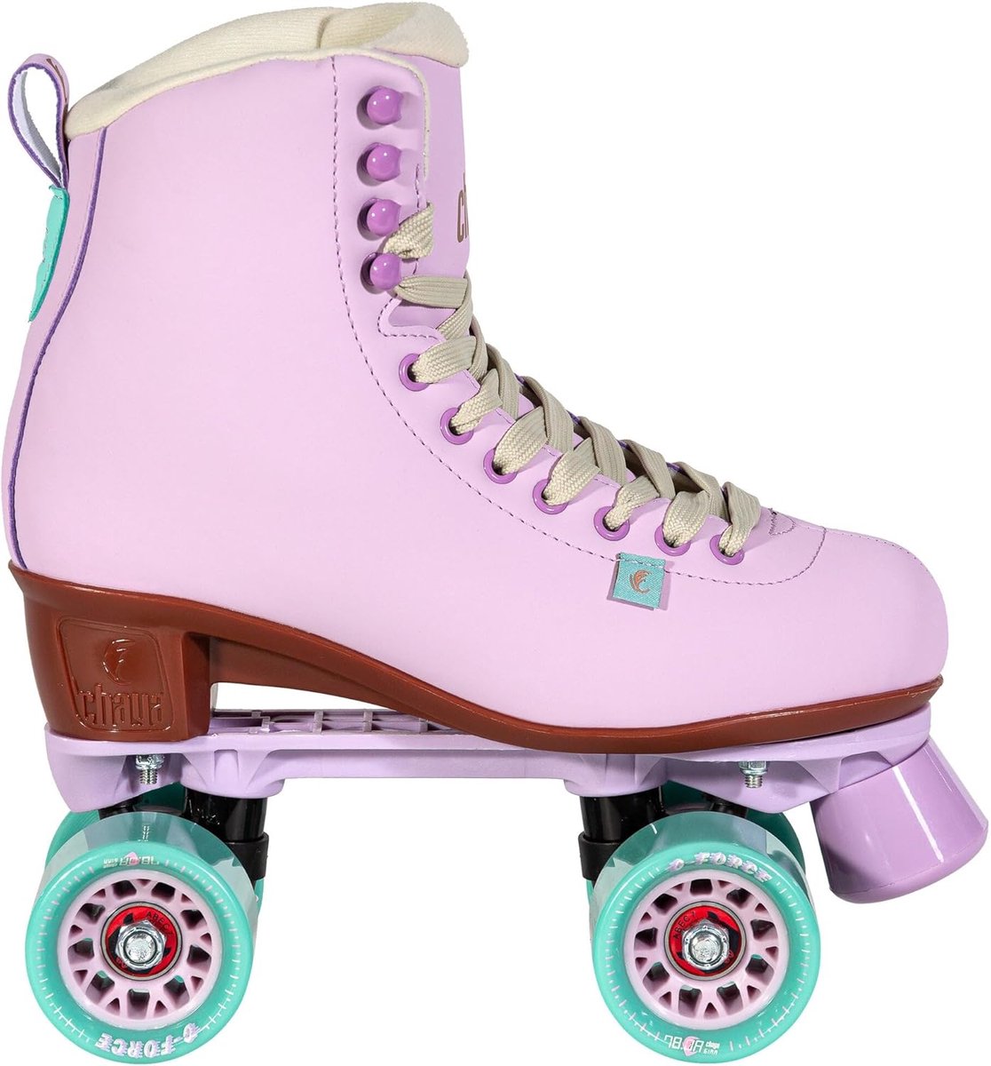 Rolschaatsen - Retro skates - Stijlvol skaten - Veganistische materialen - 61mm wielen - Lavendel