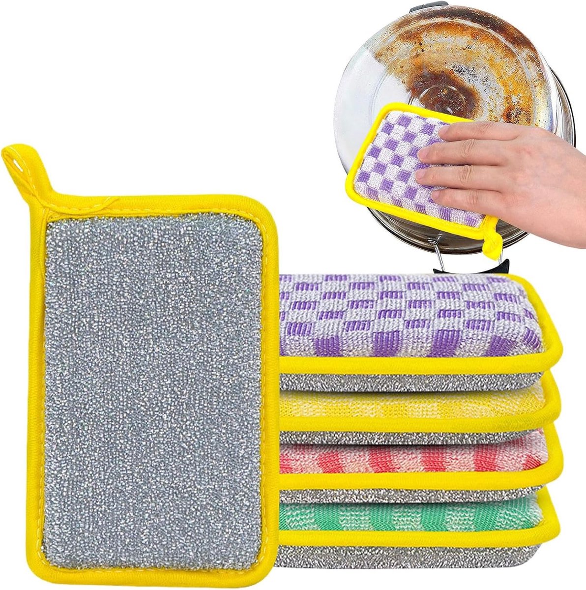 Afwassponsjes Set - Schrob Sponsjes - Keuken Schoonmaken - 5 Stuks Pakket - 13.5x9x2.5cm