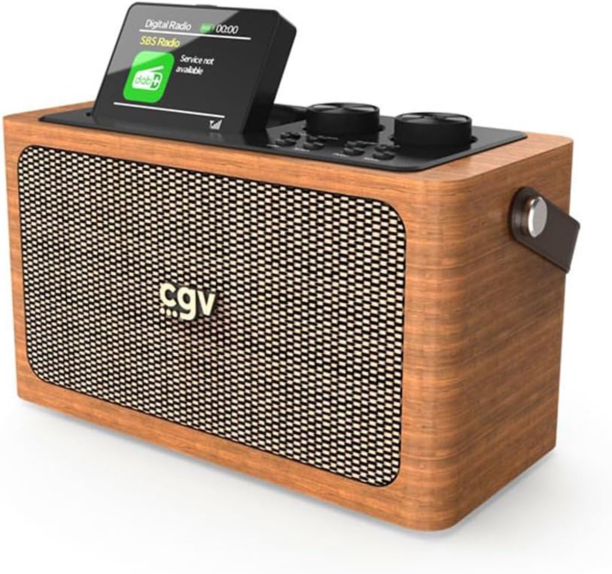 Draagbare Radio - Digitale DAB FM - Muziek Luisteren - Meerdere Bronnen - 25x12x14 cm - Hout