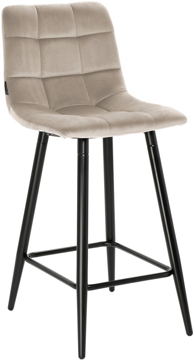 ExitoDesign TORE - Barkruk - Velvet Bekleding - 65 cm - Beige