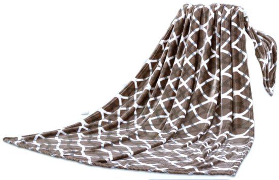 Bed and You Baxi - Microvezel Plaid - 160x200cm - Bruin - Ruitenpatroon