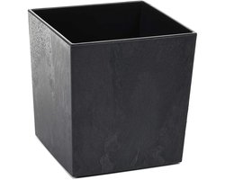 HowHomely Flore - Bloempot - Zwart Beton - 19x19 cm - Weerbestendig