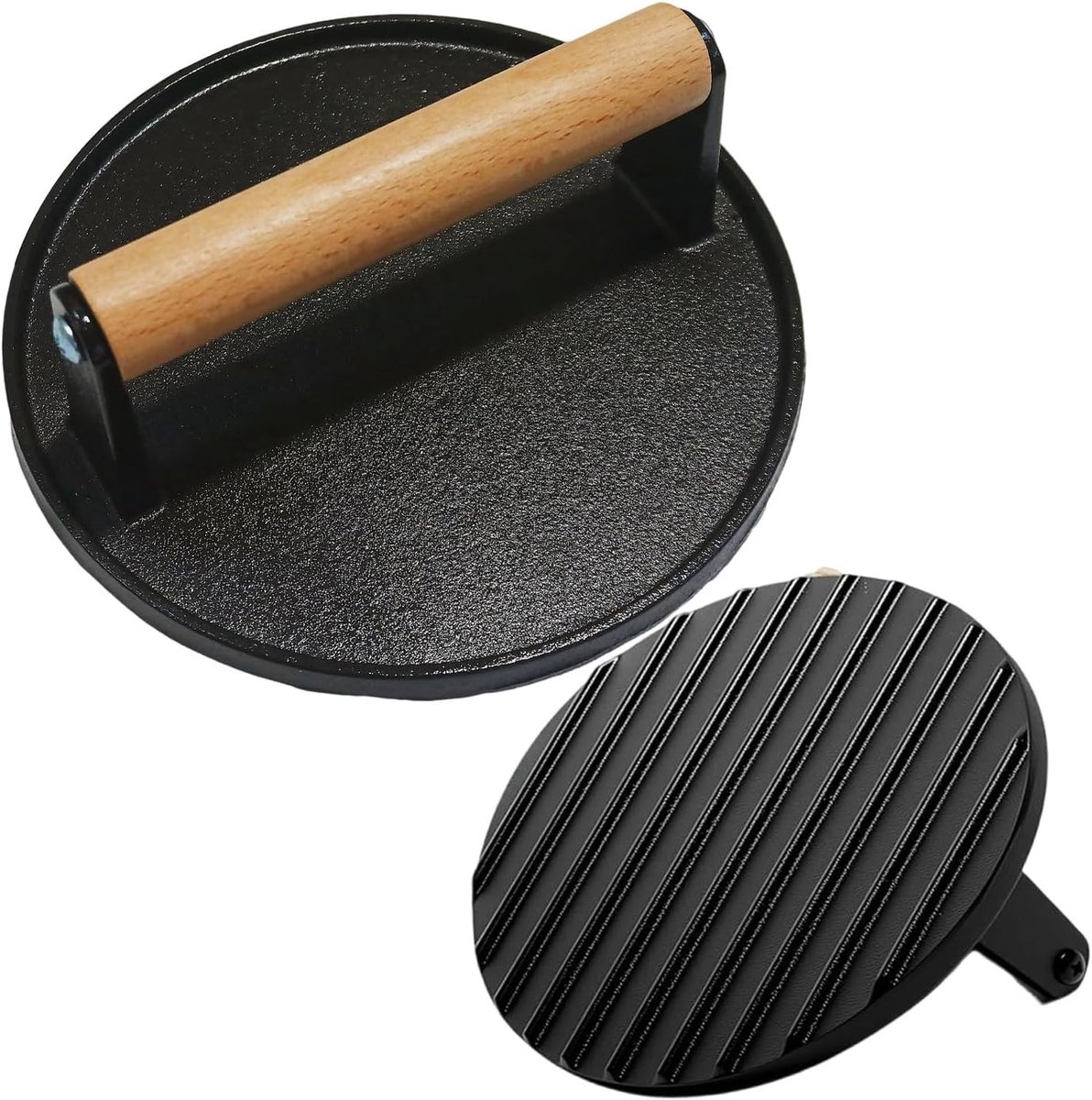 Hamburger Pers - Burger Maker - Buiten Koken - Ergonomisch Handvat - 17.5 cm - Rond