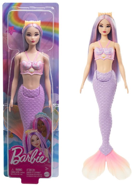 Barbie A Touch of Magic - Paarse zeemeermin staart - Barbiepop