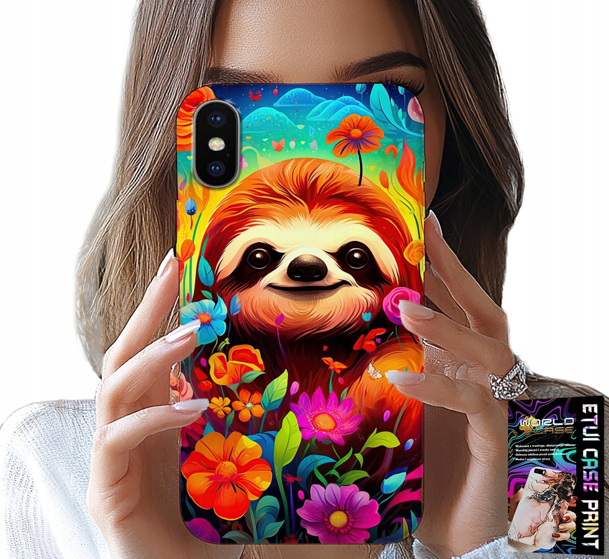 HOESJE VOOR IPHONE XS MAX - KLEURRIJKE KOALA-DIERENPATRONEN + GLAS